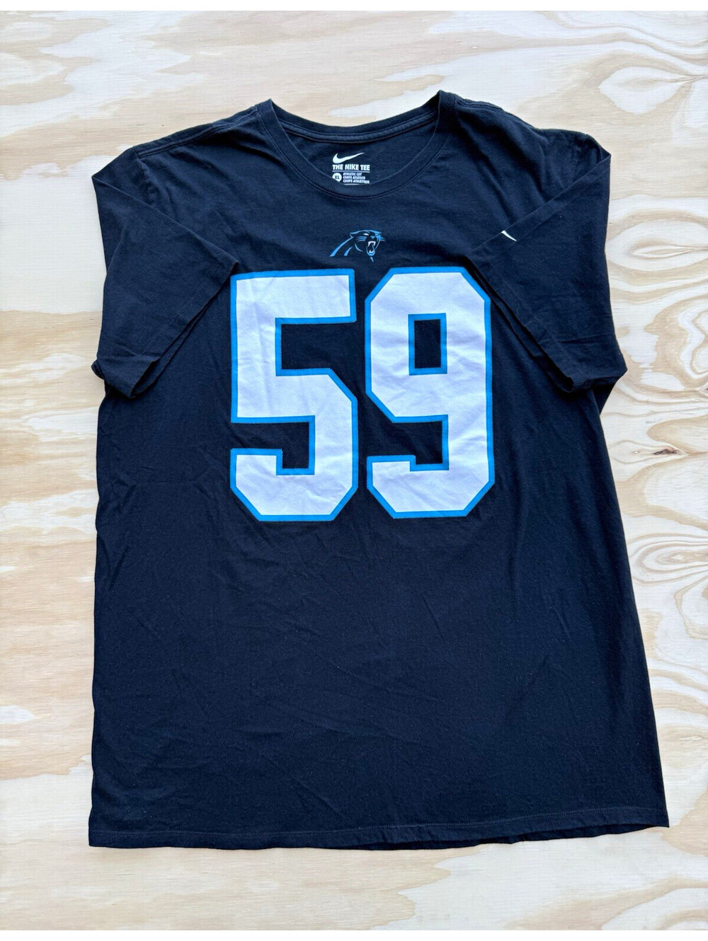 Nike NFL Carolina Panthers Luke Kuechly #59 Black Shirt Men’s XL Football